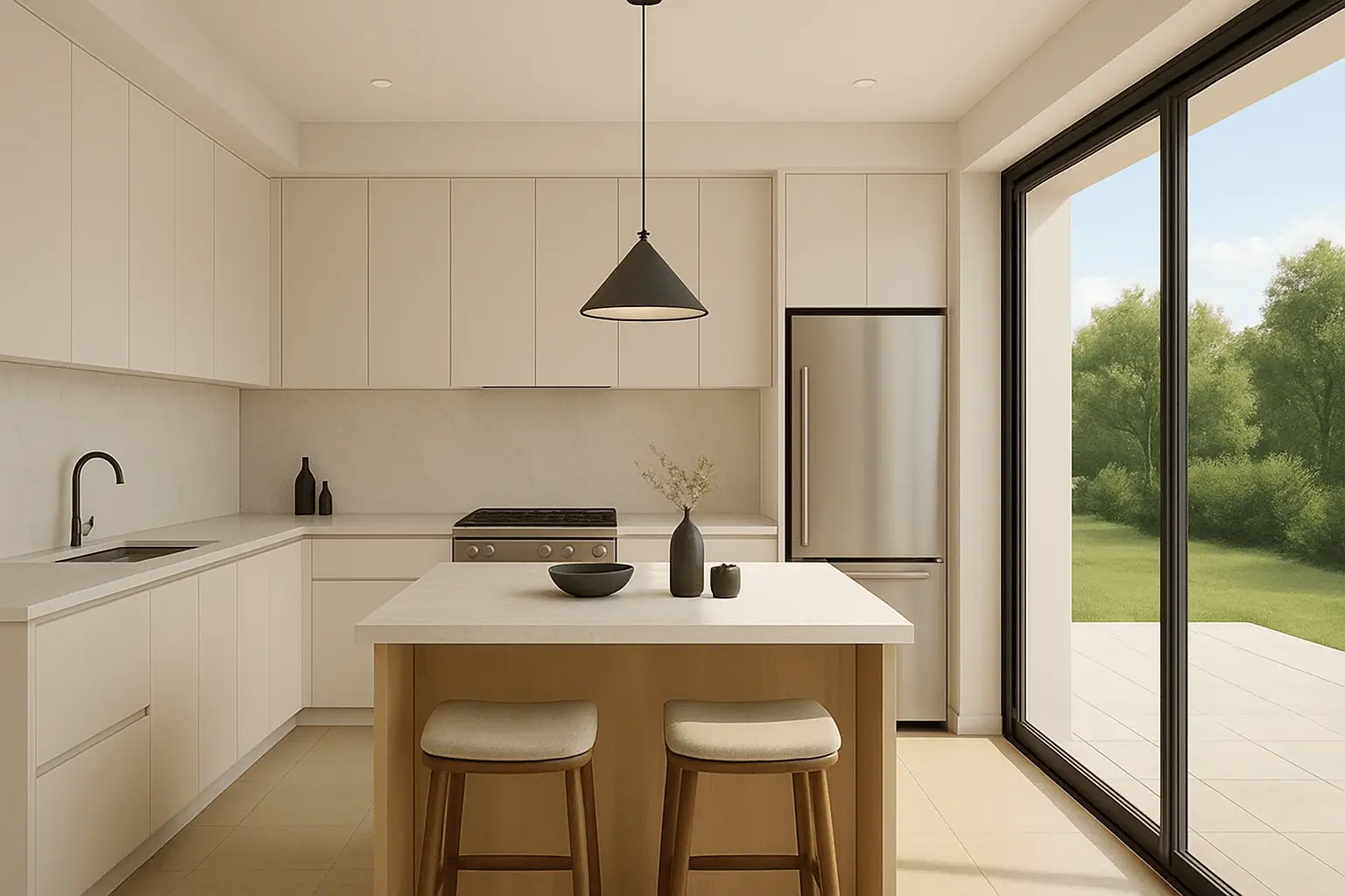 Professionellt städat kök